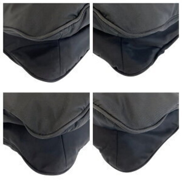 Prada Tessuto triangular logo plate black Nylon leather shoulder bag messenger - Picture 4 of 10